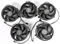 5 As-Is AMD Presumed Wraith Spire Socket AM4 4-Pin Connector CPU Cooler Aluminum Heatsink & 3.81-Inch Fans