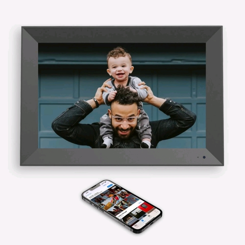 As-New COZYLA 10.1" HD Black Touch Screen Wifi Digital Picture Frame | Retails Over $100