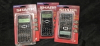 3 Like New Sharp Scientific Calculators EL-W516XB-SL