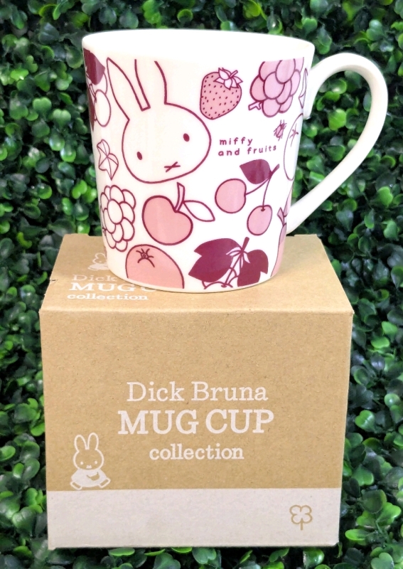 New in Box DICK BRUNA Japan &times; MIFFY & FRUITS Porcelain Mug - 3.7" / 350ml