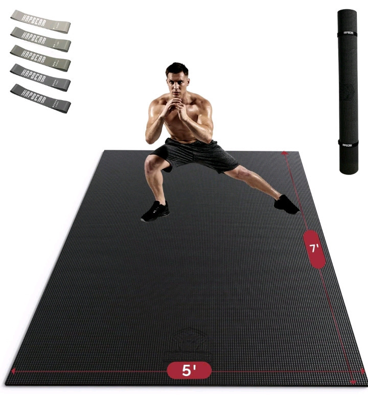 New In Box | HAPBEAR Extra Large Exercise Mat * Retails $129.99 * 7'x5'x8mm(1/3 inch)
