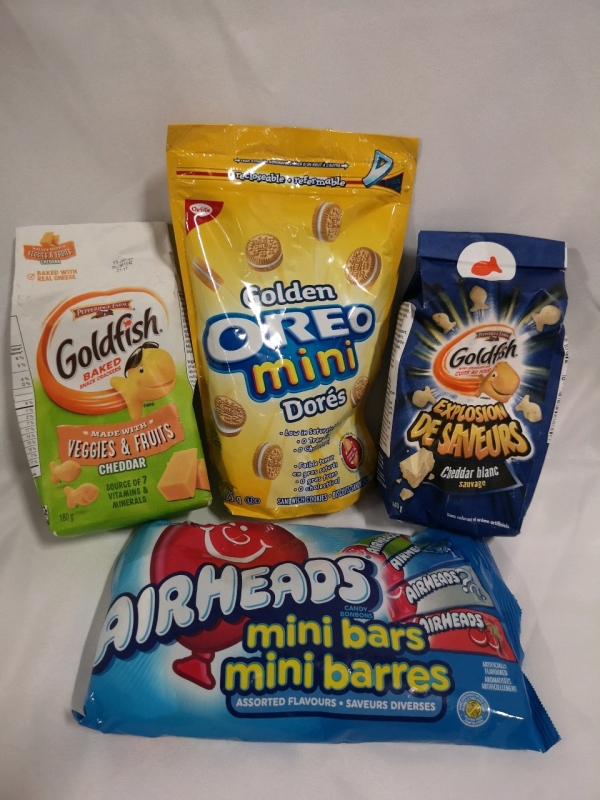 New Candy & Snacks - Airheads Goldfish, Mini Oreos