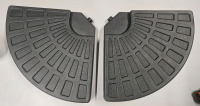 2 New | Heavy Duty Plastic Umbrella Bases 19" x 19" Each