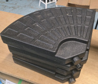 Heavy Duty Plastic Umbrella Base Set of ( 4 ) 19" x 19" Each * Similar Prodcuts Retail $90+ *
