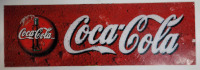 29.5"&times;9.5" Coca-Cola Plastic Sign