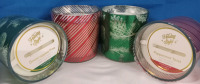 4 New | 369g Holiday Candles: 2 Snowcapped Pine & 2 Peppermint Twist