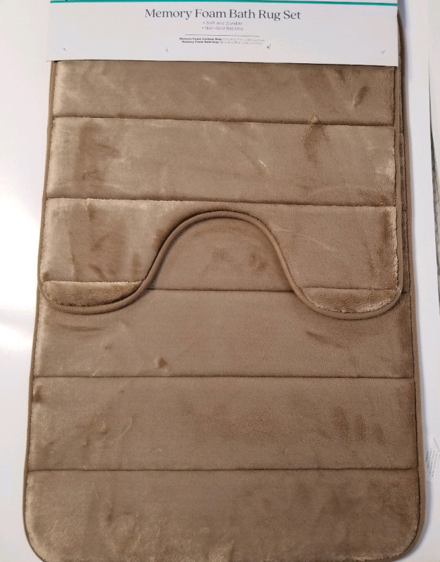 New 2 Piece memory foam Bath rug set
