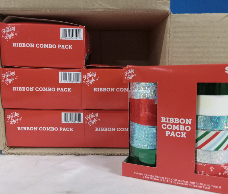 6 Packs New | Ribbon Combo Pack | Each Include 10 Different Types Of 60-100ft Ribbon