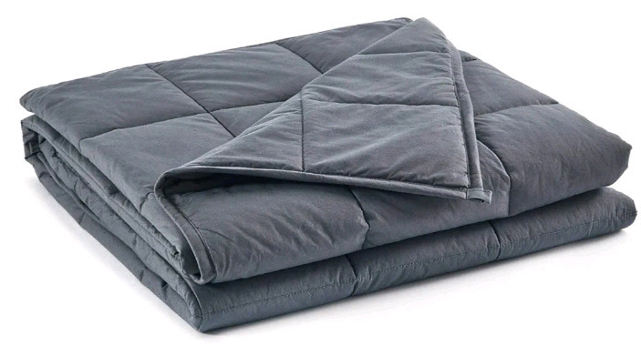 New | Kids Weighted Blanket | 41" x 60", 10lbs | for Children Between 90-130 lbs | Premium Cotton Material with Glass Beads | Dark Grey