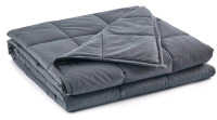 New | Kids Weighted Blanket | 41" x 60", 10lbs | for Children Between 90-130 lbs | Premium Cotton Material with Glass Beads | Dark Grey