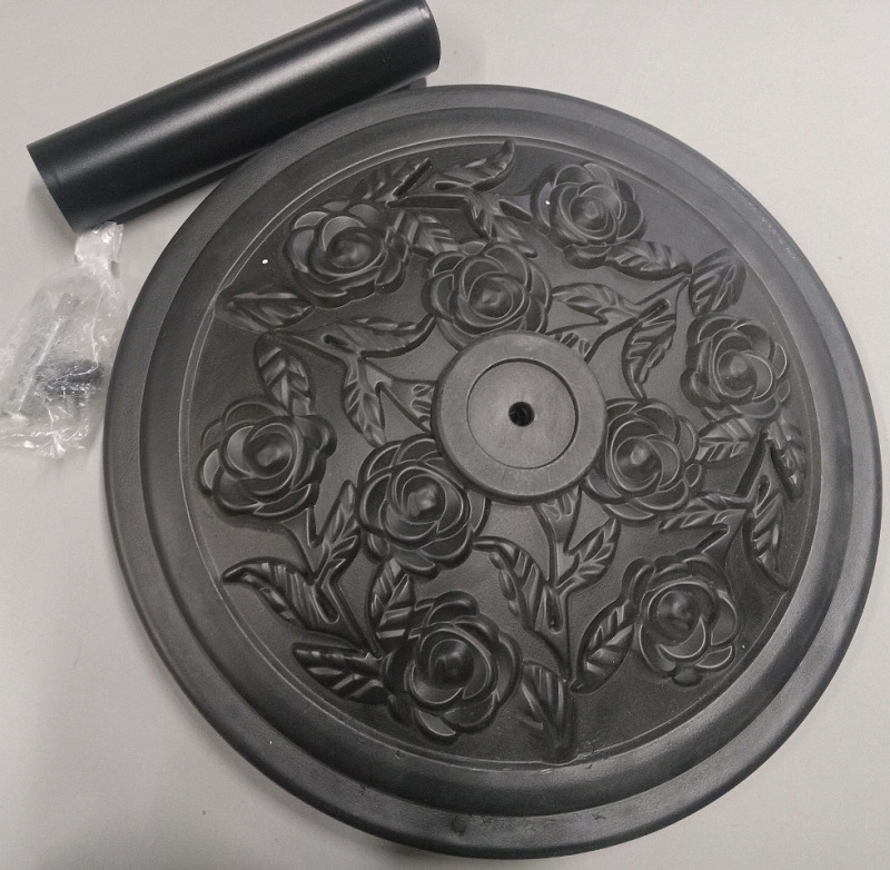 As New | Round Cast Stone Resin Patio Umbrella Base | See Photos For Measurements