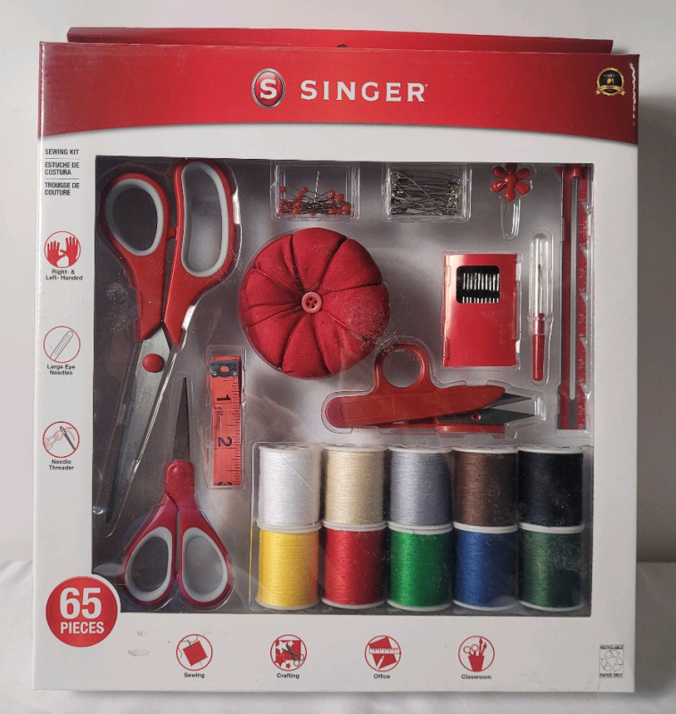 New - 65pc. SINGER Sewing Kit