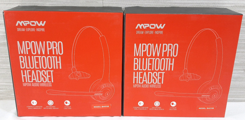 2 New Mpow Pro Bluetooth Headsets