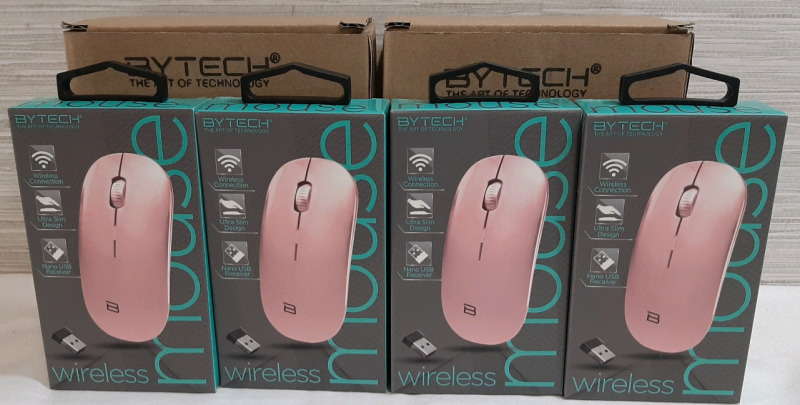 12 New Bytech Pink Wireless Mice