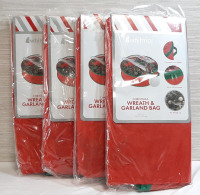 4 New Christmas Wreath & Garland Bags for Holiday Decoration Storage
