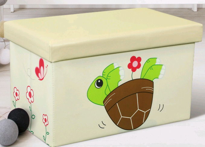 New | 20" Cartoon Turtle Designed Ottoman/ Storage Bin