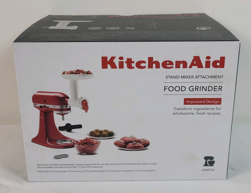 New - KitchenAid Food Grinder Stand Mixer Attachment . Retail $80