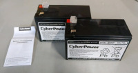 New In Box 2 CyberPower RB1290X2 UPS Replacement Battery Cartridge 12V/9Ah
