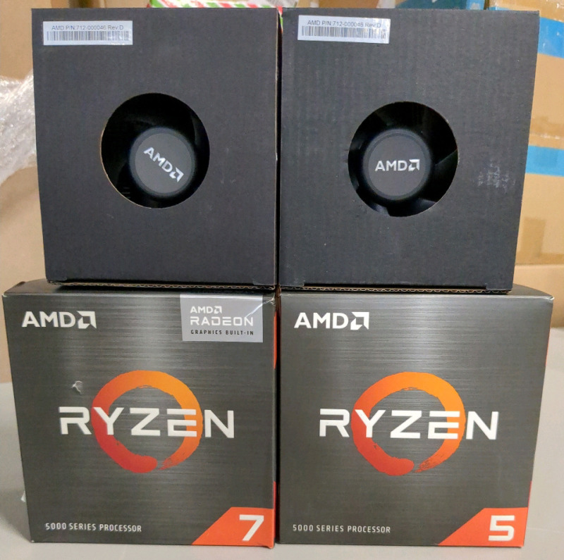 As Is 4 AMD Ryzen Wraith AM4 CPU Heatsink & Fan Bundle