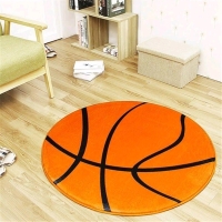 New Basketball Designed Round Mat Area Rug Floor Carpets for Nursery Bedroom Kids Room Living Room Decorations Radius 15.7"= Diameter 31"