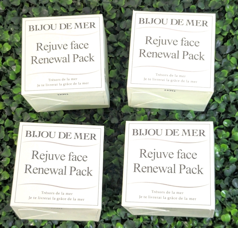 4 New Japanese BIJOU DE MER Rejuve Face Renewal Packs 50g Each