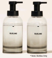 As-New BLUE LAND Foaming Hand Soap Forever Bottles Duo - 7.75" Tall Each