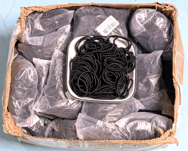 32 New Packs ANEZUS 200pcs Black Hair Ties / Hair Elastics (4mm) | 6,400 Elastics Total!