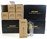4 New DICUNO 6-Pack E26 ST64 LED Dimmable Vintage Edison Light Bulbs 10W 120V 1200 Lumen, Daylight White 2700K | Over $120 Retail Value