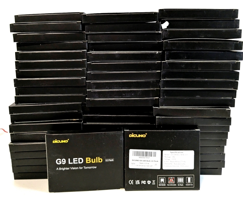 60 New DICUNO 10-Packs G9 2W 120V LED Warm White 2700K Non-Dimmable 200Lumen Bulbs | Over $1,200 Retail Value!
