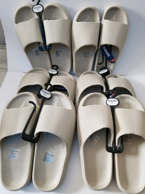 6 new pairs Mens Mission Ridge sandals size medium (10-11)