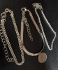 5 X Bracelets Assorted Chain Links Lobster Clasps Approximately 6 Inch 2&rsquo;&rsquo; Extenders - 5