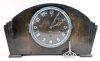 Vintage French Chime Mantle Clock Wood Case Includes Key & Old Handwritten Service Invoice - Non-Functioning Needs Servicing | 14.5" &times; 5" &times; 8.5" Tall