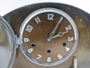 Vintage French Chime Mantle Clock Wood Case Includes Key & Old Handwritten Service Invoice - Non-Functioning Needs Servicing | 14.5" &times; 5" &times; 8.5" Tall - 2