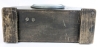 Vintage French Chime Mantle Clock Wood Case Includes Key & Old Handwritten Service Invoice - Non-Functioning Needs Servicing | 14.5" &times; 5" &times; 8.5" Tall - 4