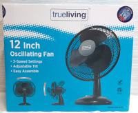 New in Box Trueliving 12 Inch Oscillating Fan