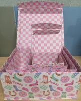 4 New | Velcro Storage Boxes | Largest Measures 15" x 7" x 13"