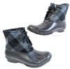 Size 7 Women's SPERRY Top-Sider Women's Saltwater Buffalo Check Black Duck Boots STS88316