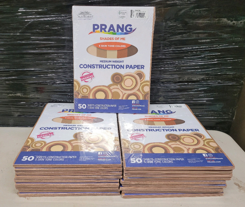 19-Packs New Prang Shades of Me Medium Weight Construction Paper , Skin Tone Colors . 19 Packs - 50 Sheets Per Pack