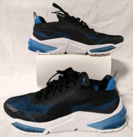 New PUMA Adults LQDCell Optic XI Trainer Shoes: NRG Blue, Black, Silver (Size 10.5)