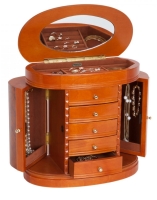New Melee & Co Trinity<br/>Wooden Jewelry Box. Stock photo added. Retails $359 US