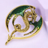 Stylish Winged Dragon Brooch Enamel Design <br/>Approximately 2.2 x 1.7 Inch - 2