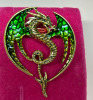 Stylish Winged Dragon Brooch Enamel Design <br/>Approximately 2.2 x 1.7 Inch - 5