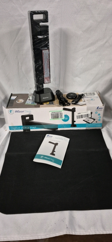 As New IRIScan Desk 6 Pro-Professional Color Document,Book Scanner,Auto-Flatten & Deskew,21MP,Capture 11x17in,136 Languages OCR,Text to Speech,PDF/Search,PDF/Word/Tiff/Excel,Video Distance Learning,Win&Mac Retails for $430
