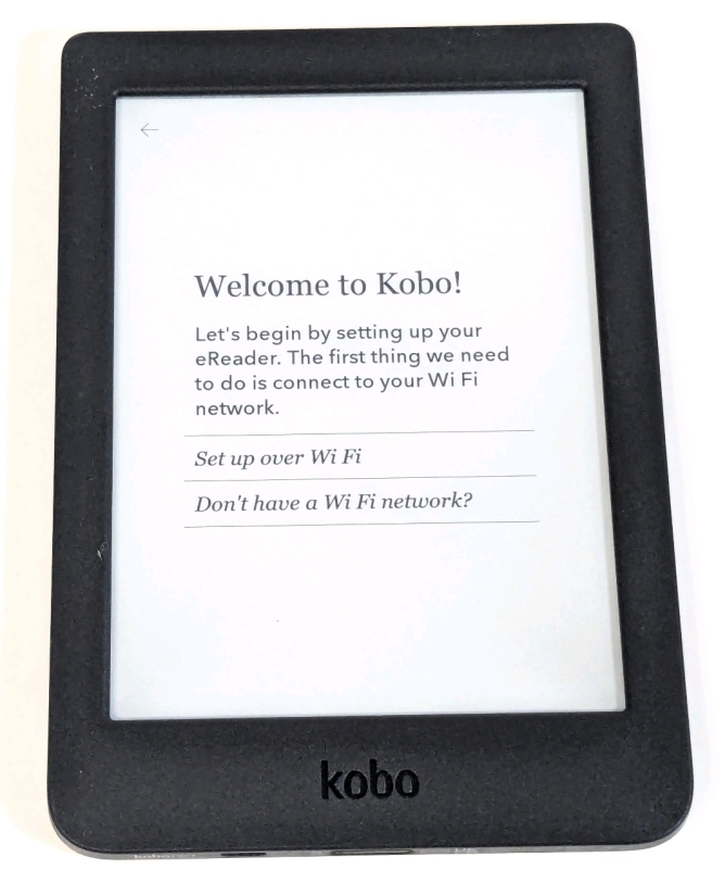 KOBO Nia 6" E-Reader in Setup Mode 212 PPI E Ink touchscreen (Tested for Power, No Charge Cable)
