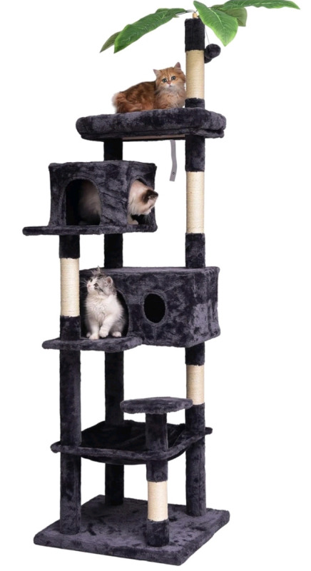 New In Box | Cat Tower Multi-Level Interactive 76 Inches Tall W/ Scratching Boards for Climbing, Resting, and Claw Sharpening | Model# KCT19B *.Retails 99.99 *