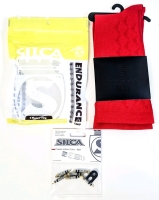 3 New SILCA Bicycle Products: Replacement Presta Valve Core (set of 6), ENDURANCE CHIP Wax Additive 72g & Size MED (38-41) Everyday Aero Tall Socks | Over $60 Retail Value!