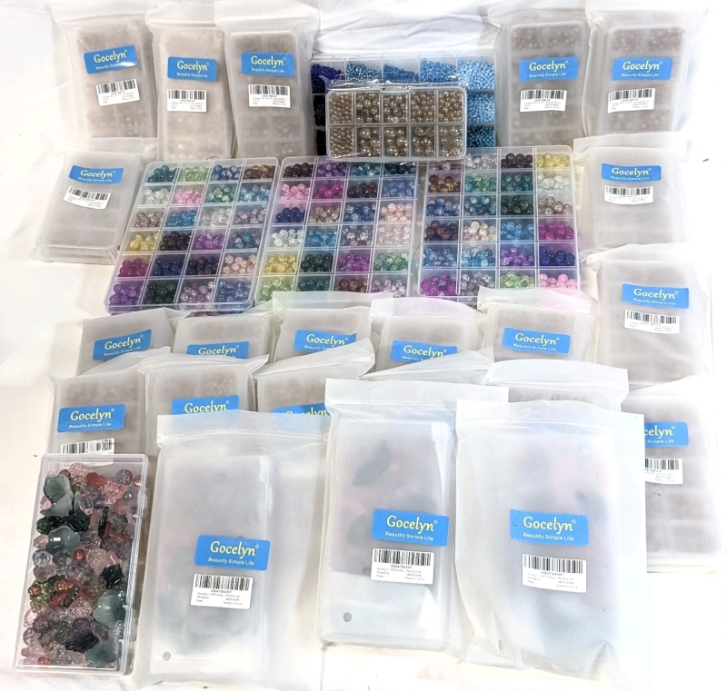 28 New Packs GOCELYN Beads : 3&times; 600pcs 8mm, 4&times; 100pcs Assorted, 20&times; 470pcs 4/6/8/10mm, 1 Pack Seed Beads | Over $75 Retail Value!