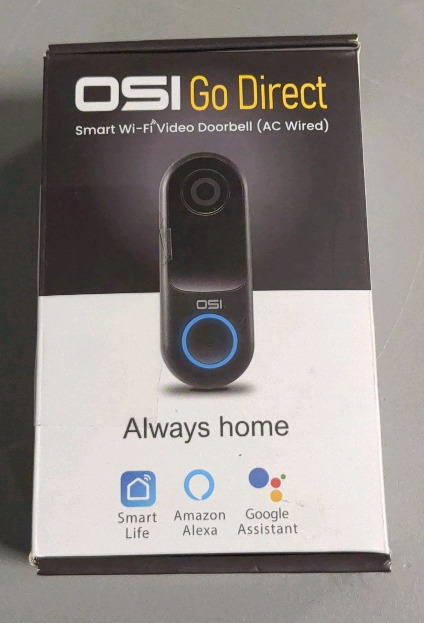 As Is OSI Go Direct Smart WiFi Video Doorbell AC WIRED