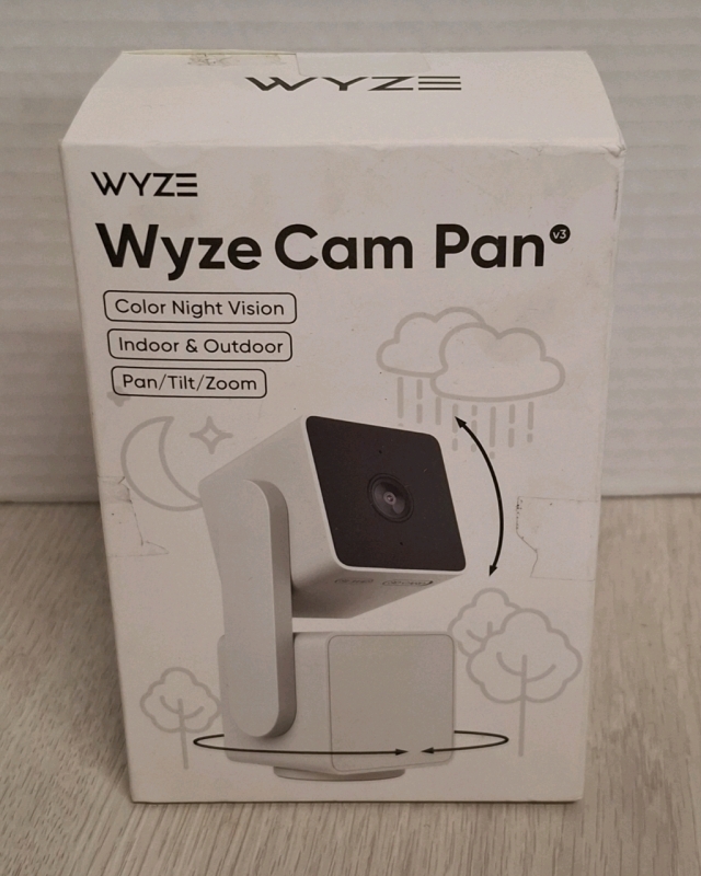 As is In Box | WYZE Cam Pan | Indoor/Outdoor 1080p | Pan/Tilt/Zoom Wi-Fi Smart