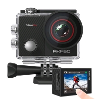 As is | AKASO Action Camera with Touch Screen | Waterproof Underwater Camera | Comes with Remote Control | Retails $95